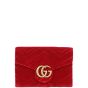 Gucci GG Marmont Matelasse Velvet Chain Wallet Front