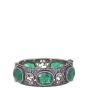 Gucci GG Sterling Silver and Crystal Hinged Bracelet Back