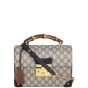 Gucci GG Supreme Padlock Bamboo Handle Small Bag Front
