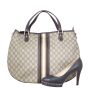 Gucci GG Supreme Retro Web Two Way Tote Shoe