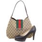 Gucci Ladies Web Hobo Shoe