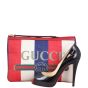 Gucci Linea Merida Striped Canvas Pouch Scale