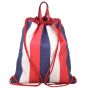 Gucci Striped Canvas Drawstring Backpack Back