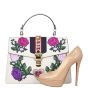 Gucci Sylvie Embroidered Top Handle Medium Bag Shoe