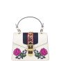 Gucci Sylvie Embroidered Top Handle Mini Bag Front