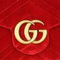 Gucci GG Marmont Matelasse Velvet Chain Wallet Hardware