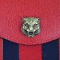 Gucci Animalier Web Leather Flap Clutch Hardware