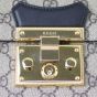 Gucci GG Supreme Padlock Bamboo Handle Small Bag Hardware