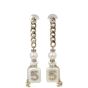 Chanel No.5 Crystal Perfume Bottle Drop Earrings