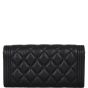 Chanel Boy Long Flap Wallet | Black SHW