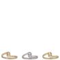 Gucci GG Running Stack Ring Trio 18K Yellow, Rose, White Gold and Diamond