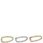 Gucci GG Running Stack Ring Trio 18K Yellow, Rose, White Gold and Diamond