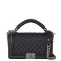 Chanel Boy Paris-Rome Chain Top Handle Old Medium | Black 