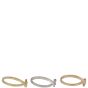 Gucci GG Running Stack Ring Trio 18K Yellow, Rose, White Gold and Diamond