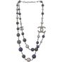 Chanel CC Beaded Double Chain Necklace