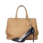 Prada Vitello Daino Double Zip Tote