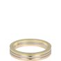 Cartier Vendome Louis Cartier Wedding Ring 18k White, Rose & Yellow Gold
