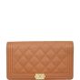Chanel Boy Long Flap Wallet | Brown