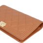 Chanel Boy Long Flap Wallet | Brown