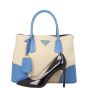 Prada Saffiano Cuir & Canapa Double Bag Medium