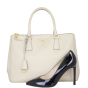 Prada Saffiano Lux Galleria Double Zip Tote Medium