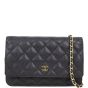 Chanel Classic Wallet on Chain | Black Gold Hardware 