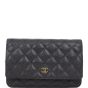 Chanel Classic Wallet on Chain | Black Gold Hardware 