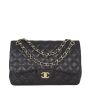 Chanel Classic Double Flap Jumbo | Black Lambskin Diamond 