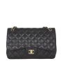 Chanel Classic Double Flap Jumbo | Black Lambskin Diamond 