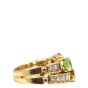 Bvlgari Allegra Two Band 18k Yellow Gold Diamond Multi Gemstone Ring