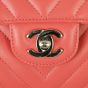 Chanel Classic Double Flap Small Chevron | Salmon Pink