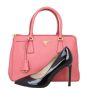 Prada Saffiano Lux Galleria Double Zip Tote Small