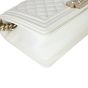 Chanel Boy Old Medium | White Caviar