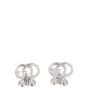 Gucci Interlocking G 18k White Gold Stud Earrings