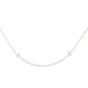 Tiffany & Co T Smile Pendant Small Diamond 18k Rose Gold Necklace