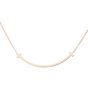 Tiffany & Co T Smile Pendant Small Diamond 18k Rose Gold Necklace