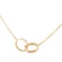 Cartier Interlocking Love Necklace 18k Yellow Gold