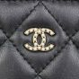 Chanel CC Double Zip Clutch with Pearl Chain Hardware