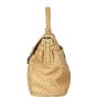 Prada Ostrich Pushlock Flap Top Handle Bag 