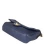 Chanel Surpique Chevron Single Flap Bag | Navy Blue 
