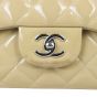 Chanel Classic Double Flap Jumbo Patent | Beige