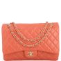 Chanel Classic Single Flap Maxi | Coral Red 