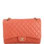 Chanel Classic Single Flap Maxi | Coral Red 