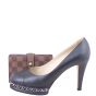 Louis Vuitton French Compact Wallet Damier Ebene Shoe