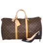 Louis Vuitton Keepall 50 Bandouliere Monogram scale