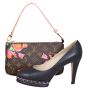 Louis Vuitton Pochette Accessories Monogram Roses Shoe