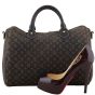 Louis Vuitton Speedy 30 Bandouliere Encre Monogram Idylle scale