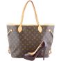 Louis Vuitton Neverfull MM Monogram Rose Ballerine Scale