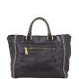 Prada Glace Calf Studded Tote Back
