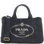 Prada Jardinera Large Canvas Shopper Front Strap